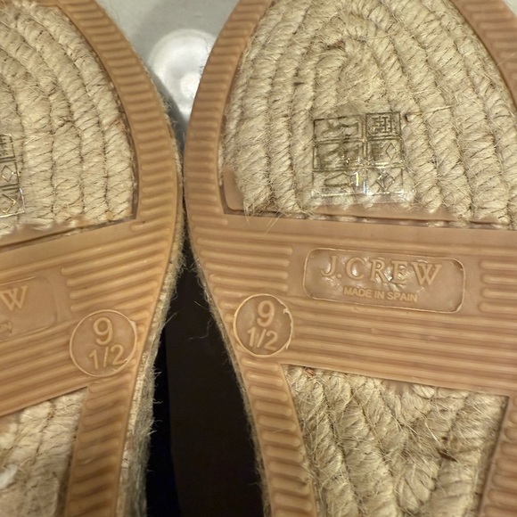 J.Crew Seville Made in Spain Espadrille Wedges Size 9.5 Black NWOB - Picture 11 of 13